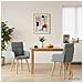 Sedie da pranzo 2 pcs Tessuto Grigio Chiaro 60 x 56 x 96 cm - Foto miniatura 2