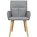 Sedie da pranzo 2 pcs Tessuto Grigio Chiaro 60 x 56 x 96 cm - Foto miniatura 3
