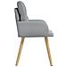Sedie da pranzo 2 pcs Tessuto Grigio Chiaro 60 x 56 x 96 cm - Foto miniatura 4