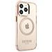 Guess Gold Outline Custodia Magsafe Per Iphone 13 Pro Max - Rosa - Foto miniatura 1