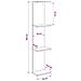 Scaffale da parete 2 pz Legno antico 22 x 15 x 100 cm - Foto miniatura 8