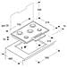 Piano Cottura PG960/1SXGH a Gas 6 Fuochi Gas Colore Inox - Foto miniatura 2