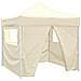 Tenda Pieghevole Crema 3 x 3 m con 4 Pareti - Foto miniatura 1