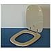 Copriwater Pozzi Ginori Square Champagne Cerniera Cromo-sedile-asse Wc - Foto miniatura 4