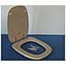Copriwater Pozzi Ginori Square Champagne Cerniera Cromo-sedile-asse Wc - Foto miniatura 5
