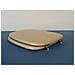 Copriwater Pozzi Ginori Square Champagne Cerniera Cromo-sedile-asse Wc - Foto miniatura 6