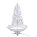 Albero Di Natale Con Neve E Base A Ombrellone Bianco 190 Cm - Foto miniatura 6