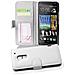 Custodia Compatibile Con Htc One Max T6 In Magnesio Bianco - Coperchio Protettivo Con Chiusura Magnetica E 3 Slot Per Carte - Foto miniatura 1