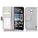 Custodia Compatibile Con Htc One Max T6 In Magnesio Bianco - Coperchio Protettivo Con Chiusura Magnetica E 3 Slot Per Carte - Foto miniatura 2