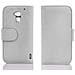 Custodia Compatibile Con Htc One Max T6 In Magnesio Bianco - Coperchio Protettivo Con Chiusura Magnetica E 3 Slot Per Carte - Foto miniatura 4