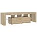 Mobile Porta TV con Luci LED Rovere Sonoma 140x36,5x40 cm - Foto miniatura 7