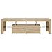 Mobile Porta TV con Luci LED Rovere Sonoma 140x36,5x40 cm - Foto miniatura 9
