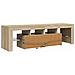Mobile Porta TV con Luci LED Rovere Sonoma 140x36,5x40 cm - Foto miniatura 10