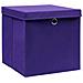 Contenitori con Coperchi 10 pz 28x28x28 cm Viola - Foto miniatura 2