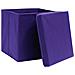 Contenitori con Coperchi 10 pz 28x28x28 cm Viola - Foto miniatura 4