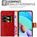 Custodia Compatibile Con Xiaomi Redmi 10 / Redmi Note 11 4g In Rosso Vinaccia - Coperchio Protettiva Con Chiusura Magnetica, Funzione Stand E Tasca Per Le Carte - Foto miniatura 4