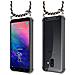 Catena Di Telefoni Cellulari Compatibile Con Samsung Galaxy A6 2018 In Blu Scuro Giallo - Coperchio Protettivo In Silicone Con Anelli D'argento, Cinturino In Corda E Custodia Staccabile - Foto miniatura 8