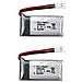2 Pezzi Batteria Lipo Ricaricabile 3.7v 380mah Per Hubsan X4 H107c H107d H107l, syma X11 X11c, Hs170 Rc Quadricottero - Foto miniatura 1