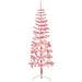 Albero Natale Artificiale Sottile A Metà E Supporto Rosa 180 Cm - Foto miniatura 3