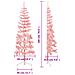 Albero Natale Artificiale Sottile A Metà E Supporto Rosa 180 Cm - Foto miniatura 4