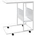 Tavolino Con Ruote Bianco 55x36x63,5 Cm In Legno Multistrato - Foto miniatura 4