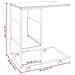Tavolino Con Ruote Bianco 55x36x63,5 Cm In Legno Multistrato - Foto miniatura 5