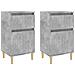 Comodini 2 Pz Grigio Cemento 40x35x70 Cm - Foto miniatura 2