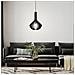 Lampadario Industrial Velasco 1 Luce Acciaio Nero Diffusore Nero - Foto miniatura 1