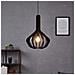 Lampadario Industrial Velasco 1 Luce Acciaio Nero Diffusore Nero - Foto miniatura 3