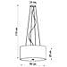 Lampadario Otto 50 Bianco Sl. 0743 - Minimalista Lampadario Bianco 115x50x50 Cm - Foto miniatura 4