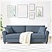 Lucerne Divano Dritto In Tessuto 4 Posti Azzurro - Foto miniatura 3