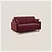 Edgar Divano letto matrimoniale in tessuto felis impermeabile T03 180 cm (mat. 140x197) rosso - Foto miniatura 1