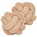 Set Di 2 Cuscini Malni Bouclé 19 X 19 Cm Beige Sabbia Tinta Unita - Foto miniatura 5