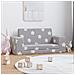 Divano Letto Bambini A 2 Posti Grigio Chiaro Con Stelle Peluche - Foto miniatura 8
