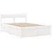 Letto Senza Materasso Bianco 120x190 Cm Legno Massello Di Pino - Foto miniatura 3