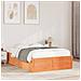 Letto Senza Materasso Marrone Cera 135x190 Cm In Legno Di Pino - Foto miniatura 1