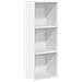 Libreria Bianca 40x30x114 Cm In Legno Multistrato - Foto miniatura 2