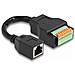 Cavo RJ45 Cat. 5e femmina per adattatore morsettiera con pulsante da 15 cm - Foto miniatura 1