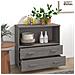 Lusso Casadino -  Credenza Hamar Grigio Chiaro 85x35x80 Cm Legno Massello Di Pino - Foto miniatura 2