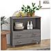 Lusso Casadino -  Credenza Hamar Grigio Chiaro 85x35x80 Cm Legno Massello Di Pino - Foto miniatura 8