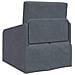 Divano Letto Pieghevole 2-in-1 Grigio Scuro 65x80x83 cm Velluto - Foto miniatura 7
