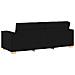 Set Divano a 3 Pezzi con Cuscini in Tessuto Nero - Foto miniatura 8