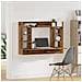 Scrivania a Parete Rovere Antico 105x48x75 cm Legno ingegnerizzato - Foto miniatura 4