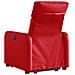 Poltrona Alzapersona Reclinabile Massaggio Rosso in Similpelle - Foto miniatura 4