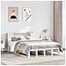 Letto Libreria senza Materasso Bianco 140x200 cm Legno Massello - Foto miniatura 2