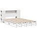 Letto Libreria senza Materasso Bianco 140x200 cm Legno Massello - Foto miniatura 3