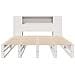 Letto Libreria senza Materasso Bianco 140x200 cm Legno Massello - Foto miniatura 5