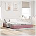 Struttura Letto Pouf senza Materasso Rosa 180x200 cm in Velluto - Foto miniatura 3