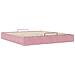 Struttura Letto Pouf senza Materasso Rosa 180x200 cm in Velluto - Foto miniatura 6
