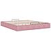 Struttura Letto Pouf senza Materasso Rosa 180x200 cm in Velluto - Foto miniatura 9